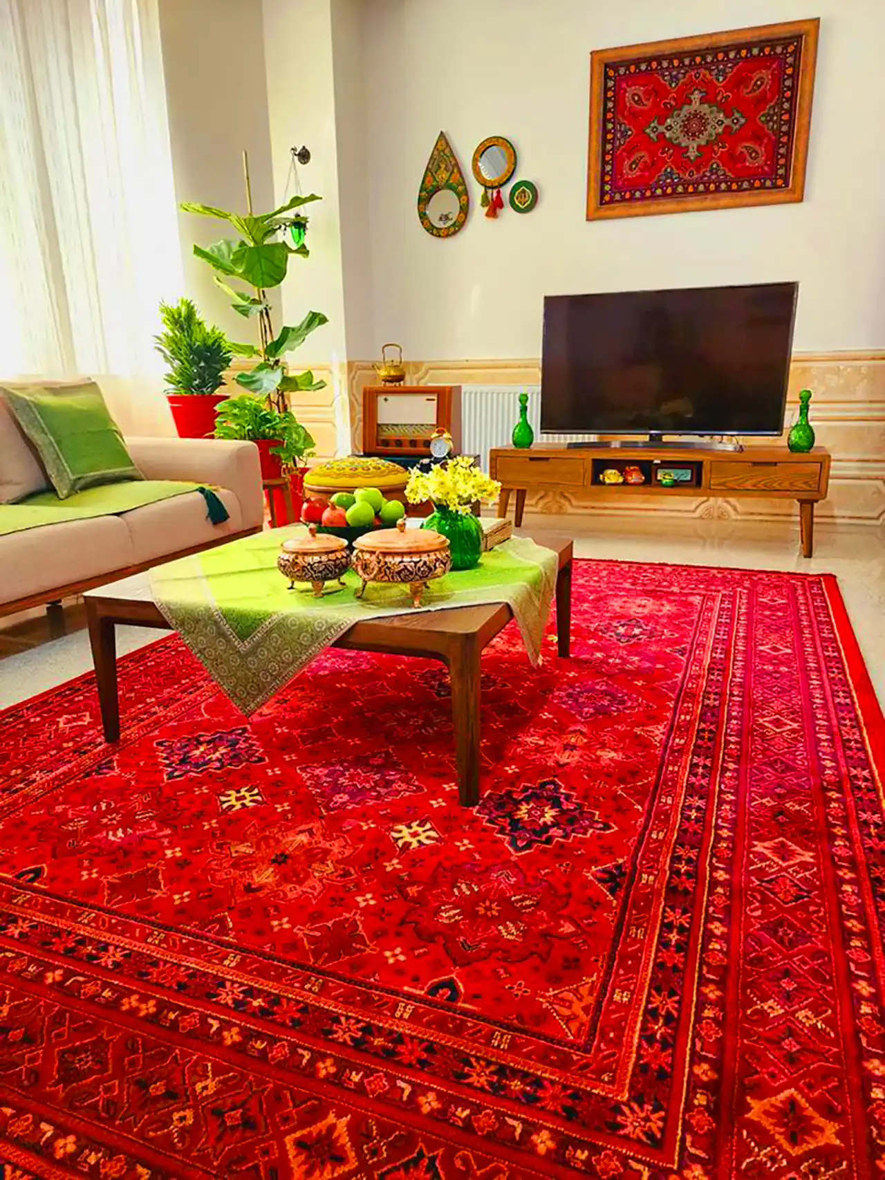 دیزاین خونه با فرش لاکی 