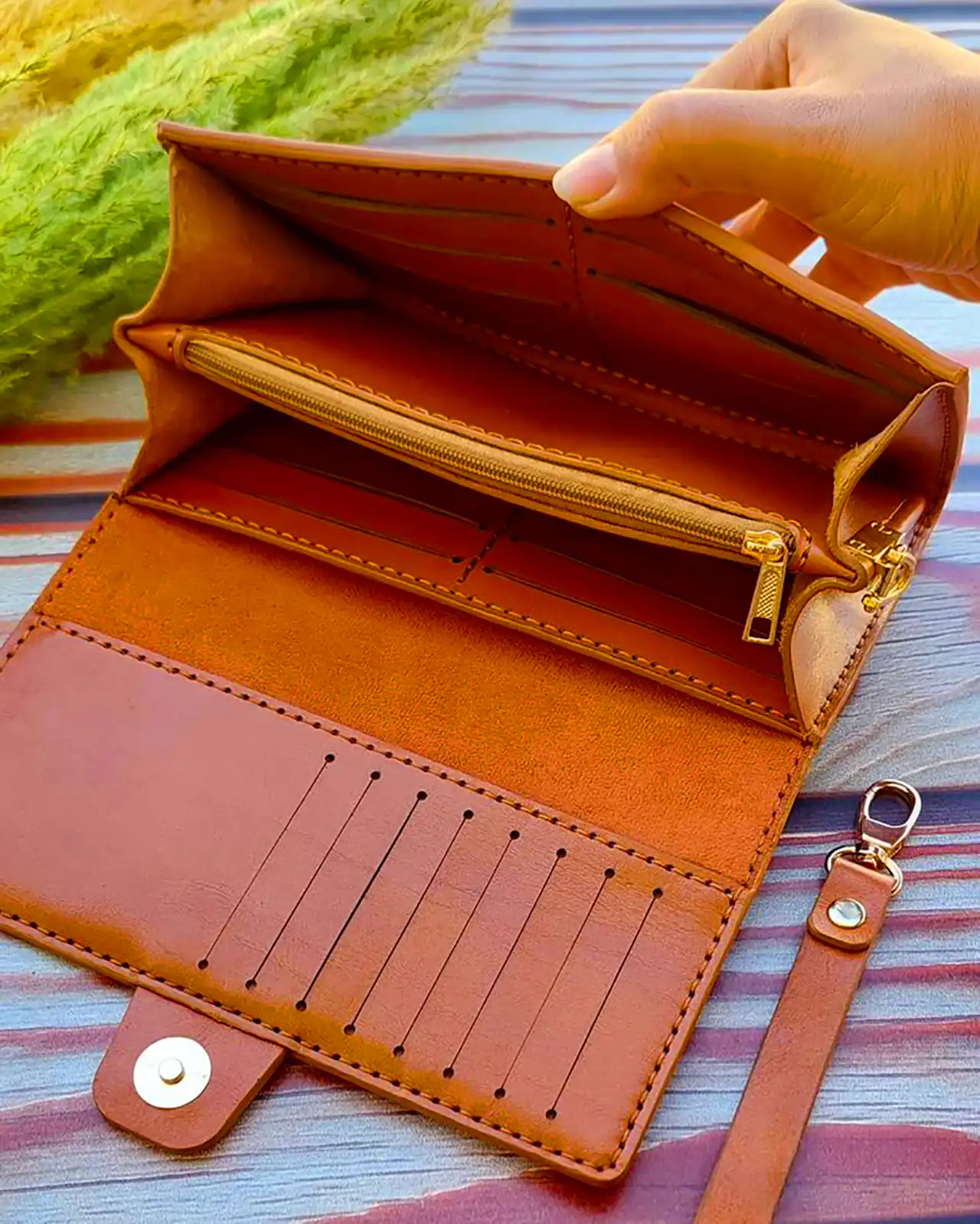 کیف پول چرم دست دوز