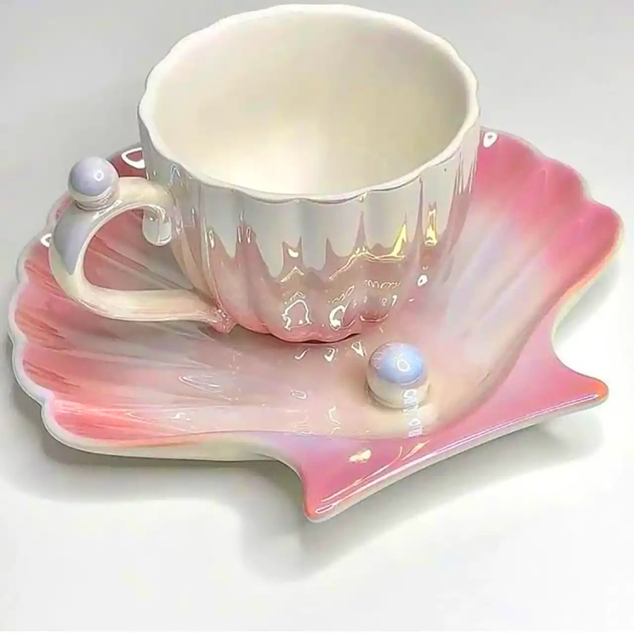 فنجون سرامیکی گلدار فانتزی