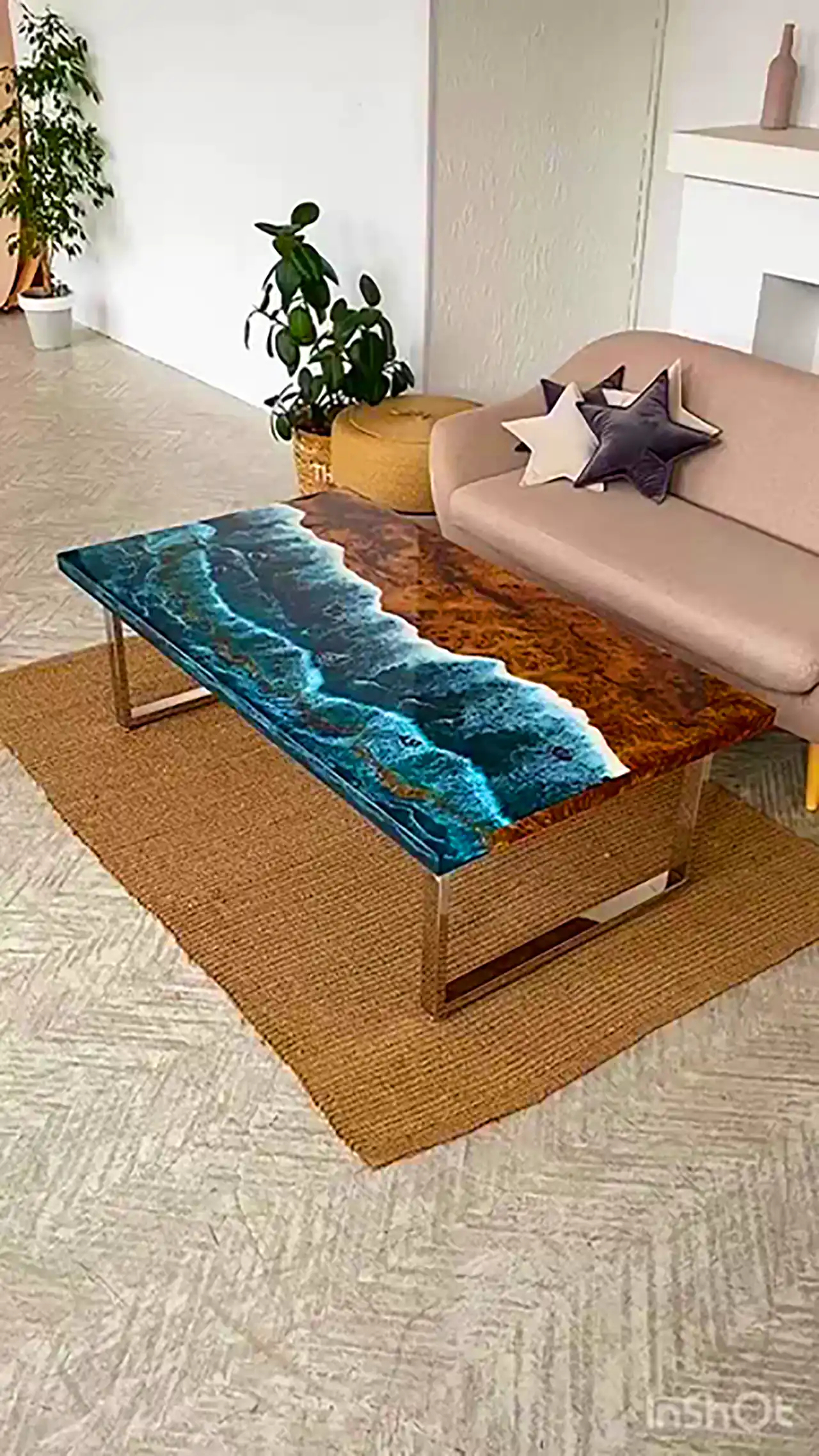 میز جلو مبلی رزینی 