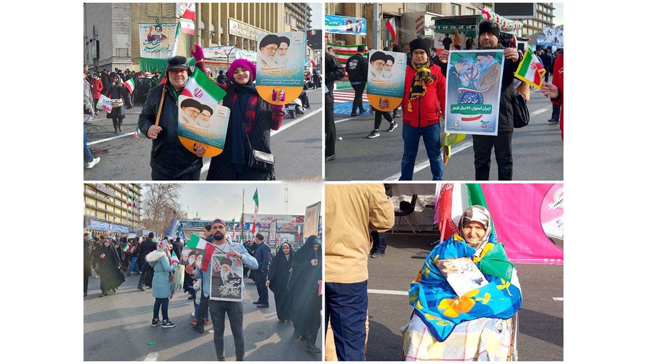 حضور پیر و جوان در لحظات ابتدایی راهپیمایی ۲۲ بهمن ۱۴۰۱ در تهران