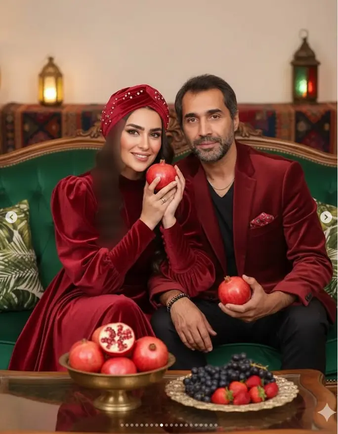 استایل یلدایی بازیگران