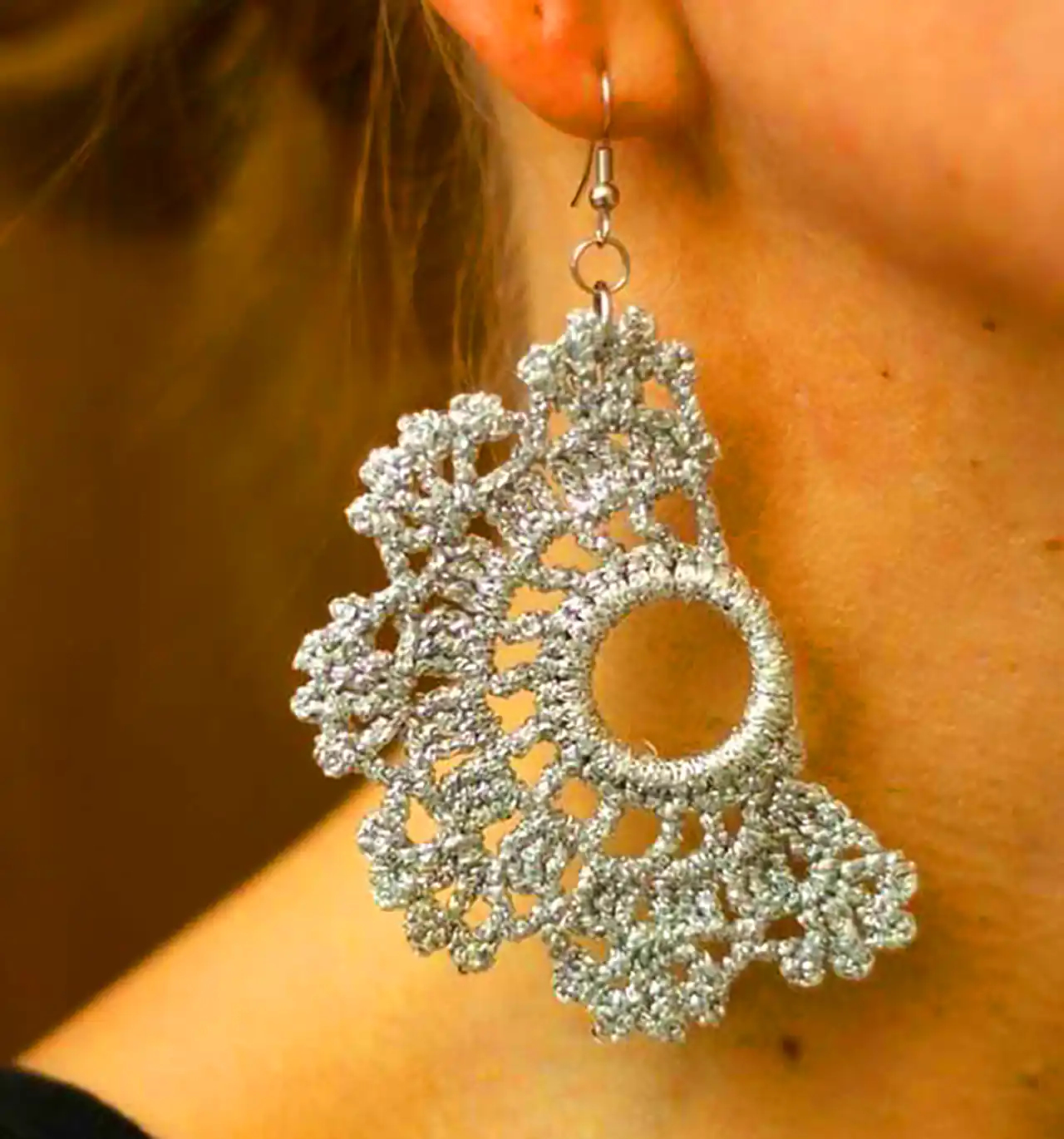 گوشواره دستساز زیبا