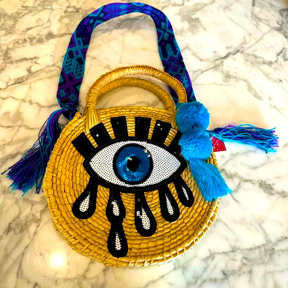 کیف فانتزی با طرح چشم نظر