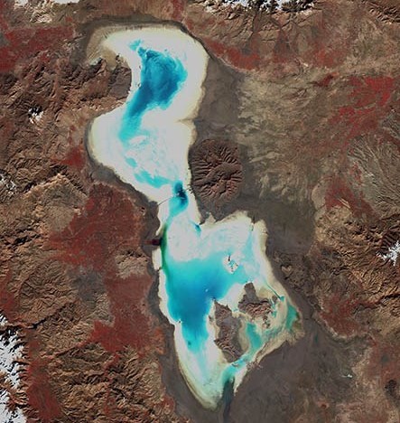 دریاچه ارومیه نقشه هوایی