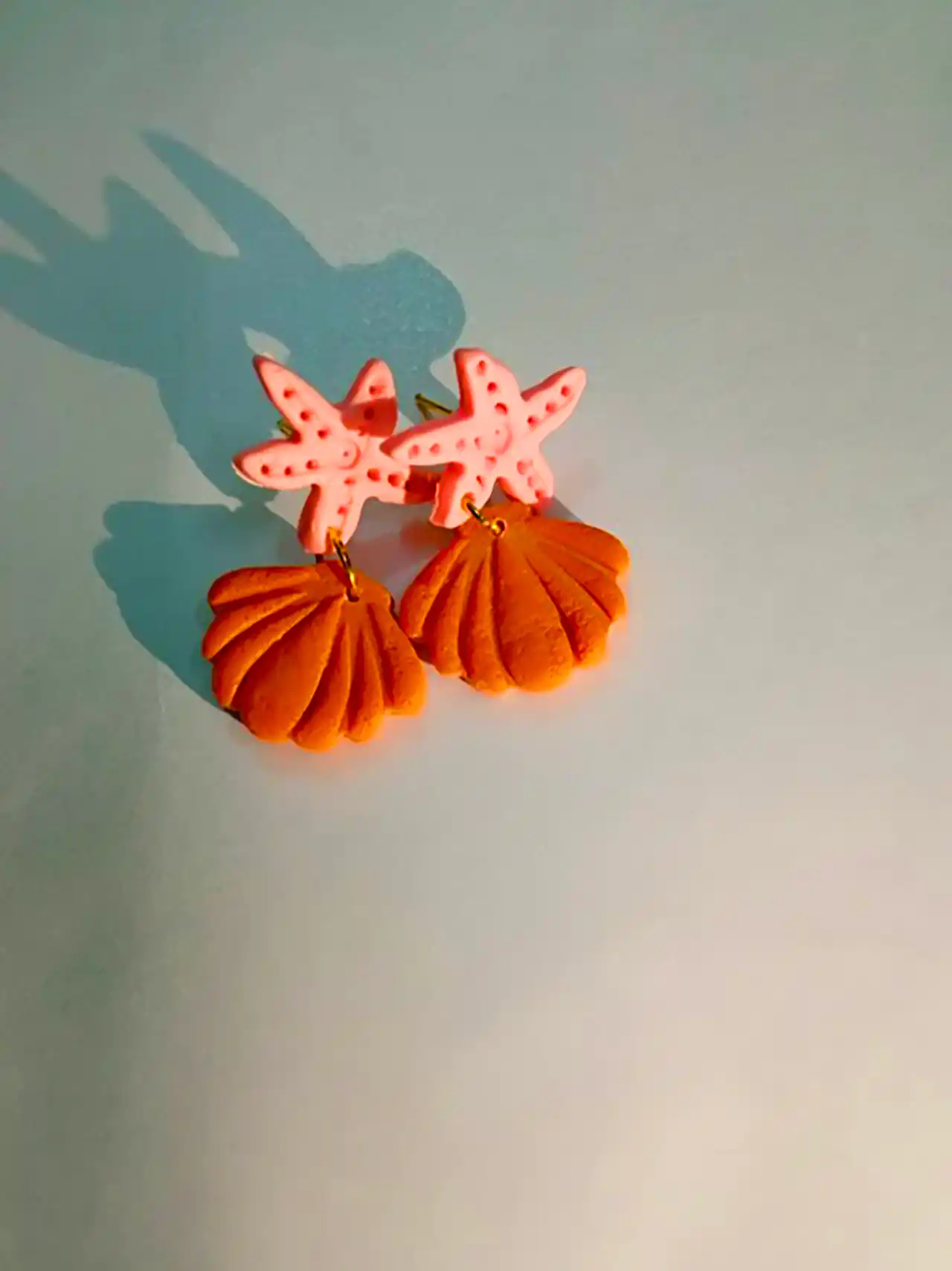 گوشواره طرح صدف دریایی