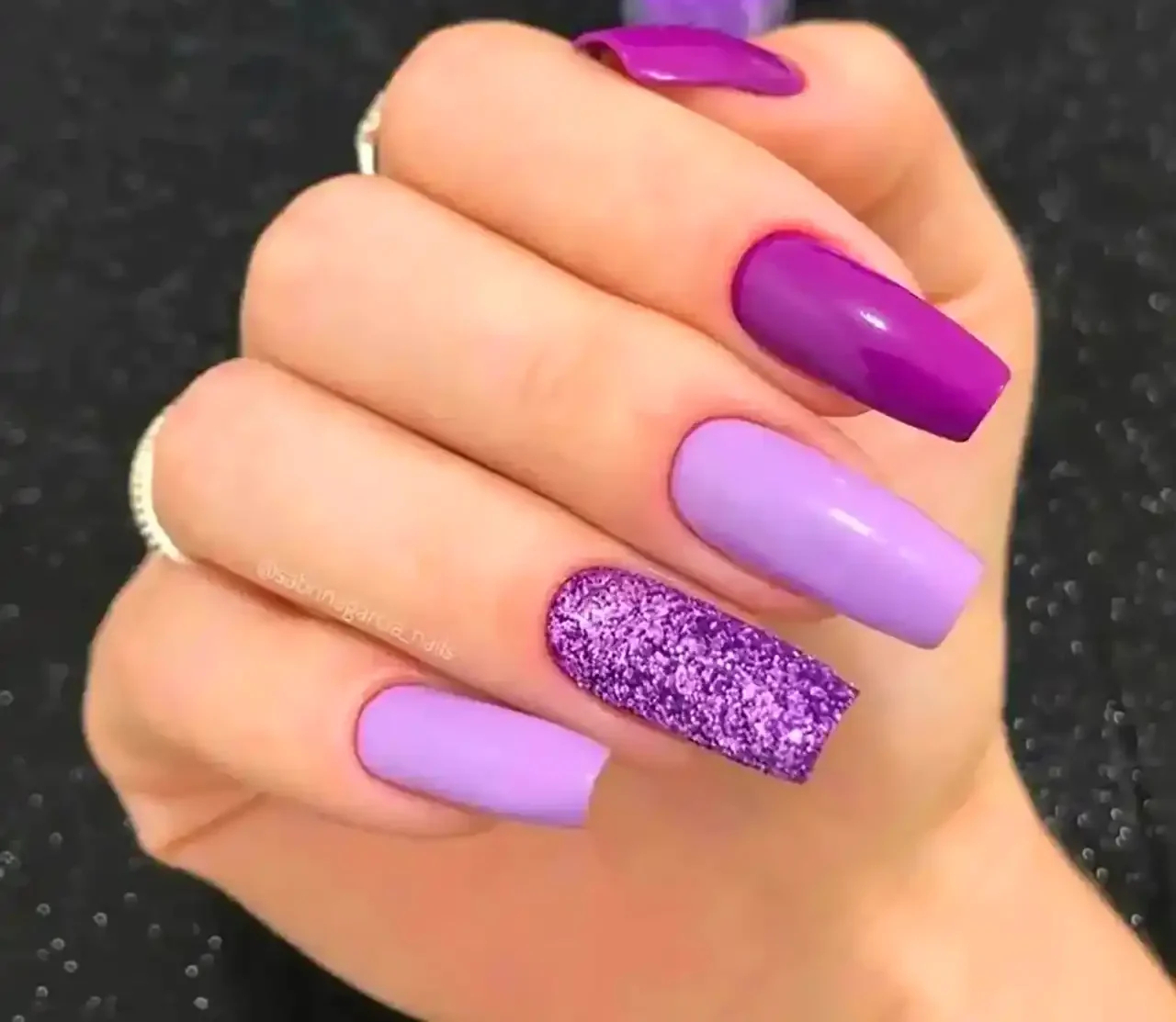 مدل لاک بنفش + زیباترین مدل های لاک بنفش ترند امسال بسیار کیوت و خوشگل