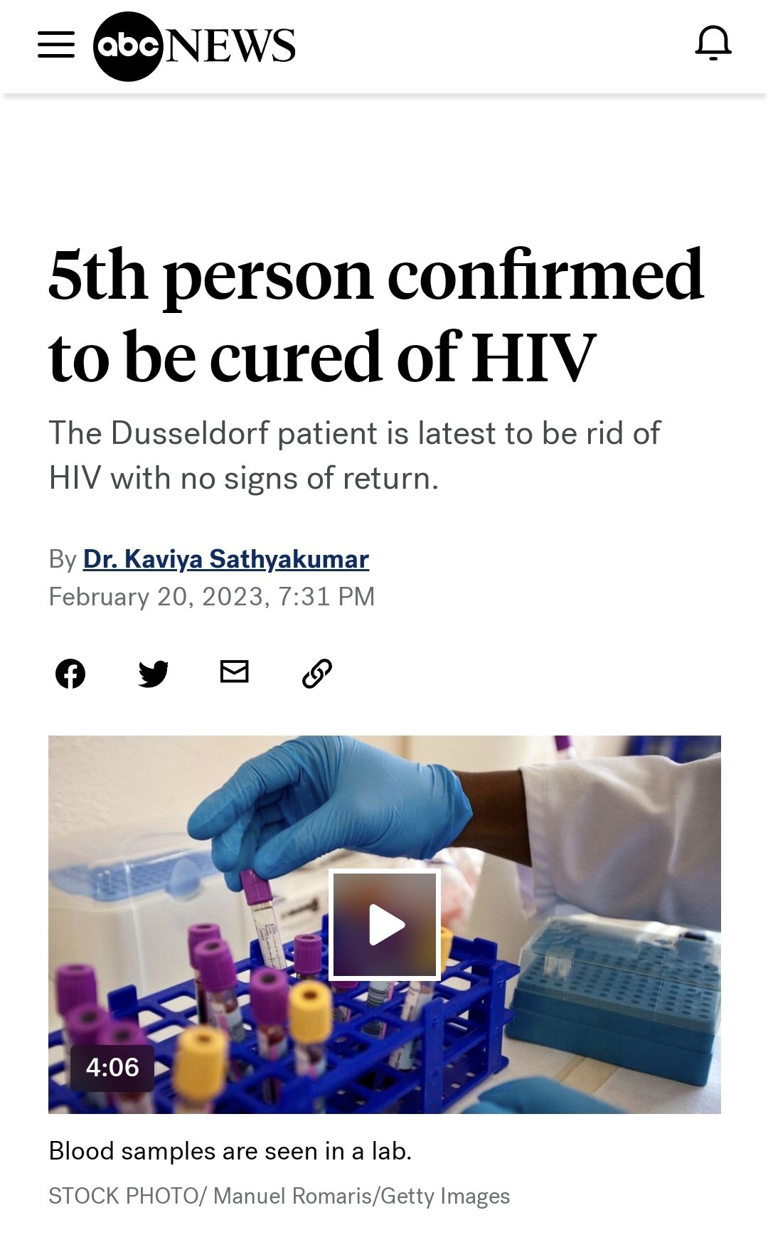  پنجمین فرد مبتلا به HIV بهبود کامل یافت و هیچ نشانه ای از بازگشت وجود ندارد.