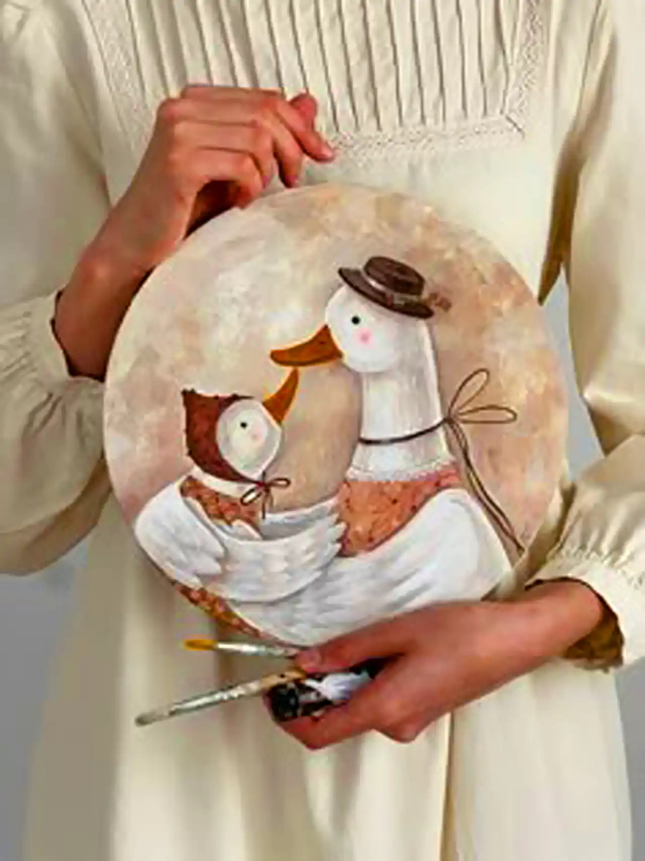 دیوارکوب سفالی اردک های دوست داشتنی