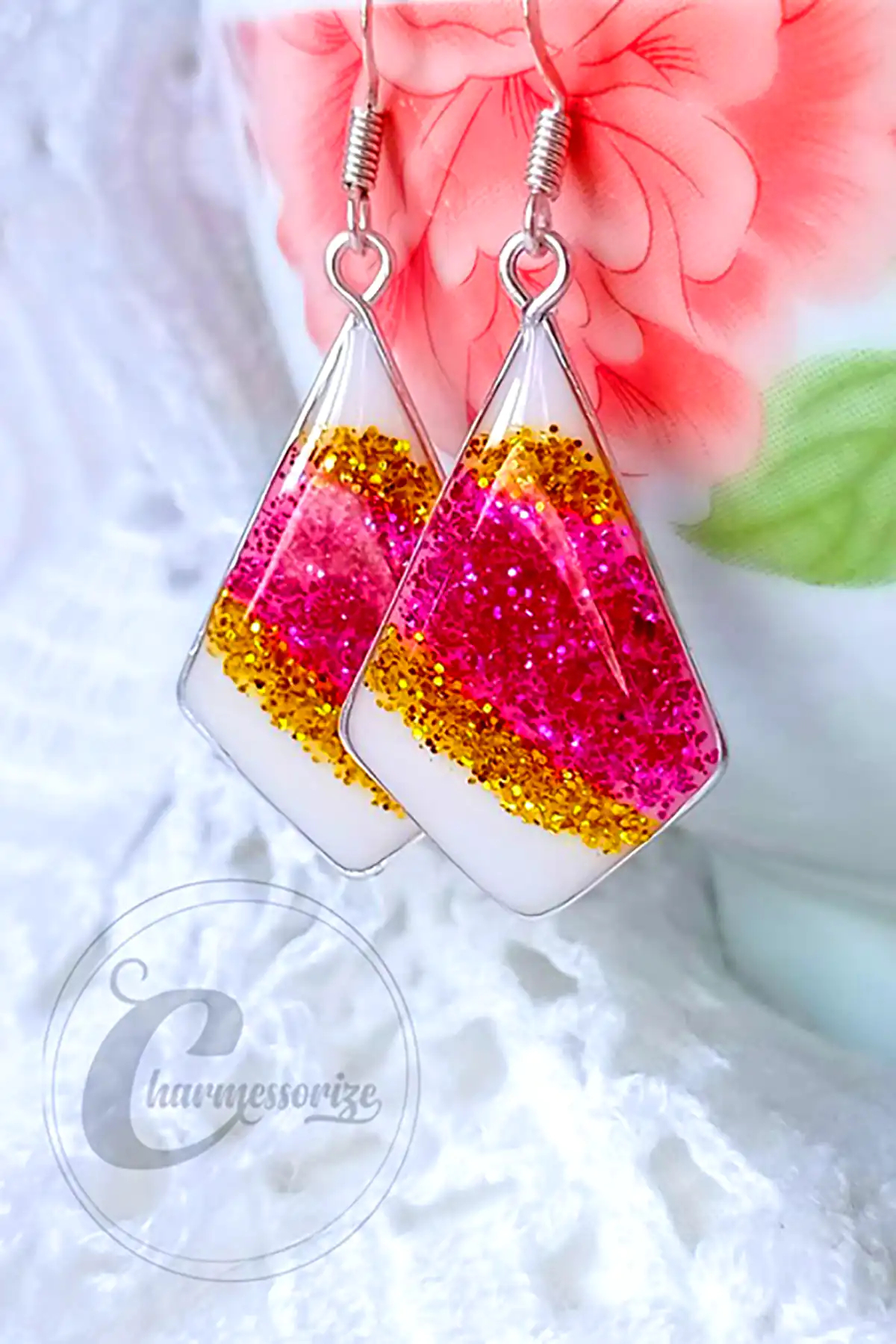 گوشواره دخترانه رزینی