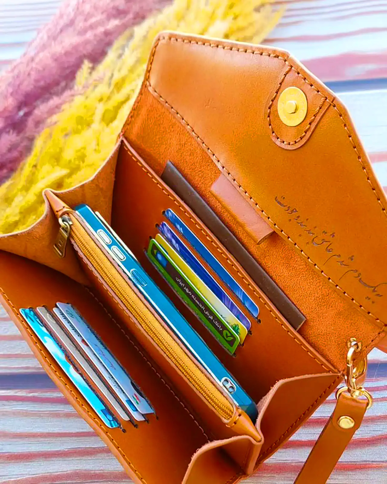 کیف پول چرم دست دوز