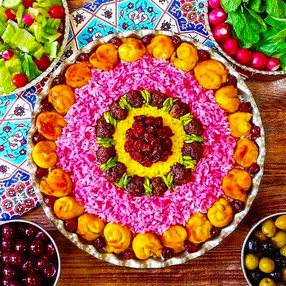 دیزاین آلبالو پلو مجلسی