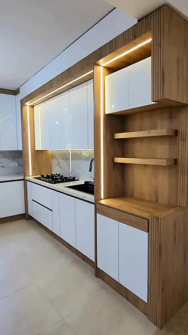 مدل های آشپزخانه مدرن چوبی سفید