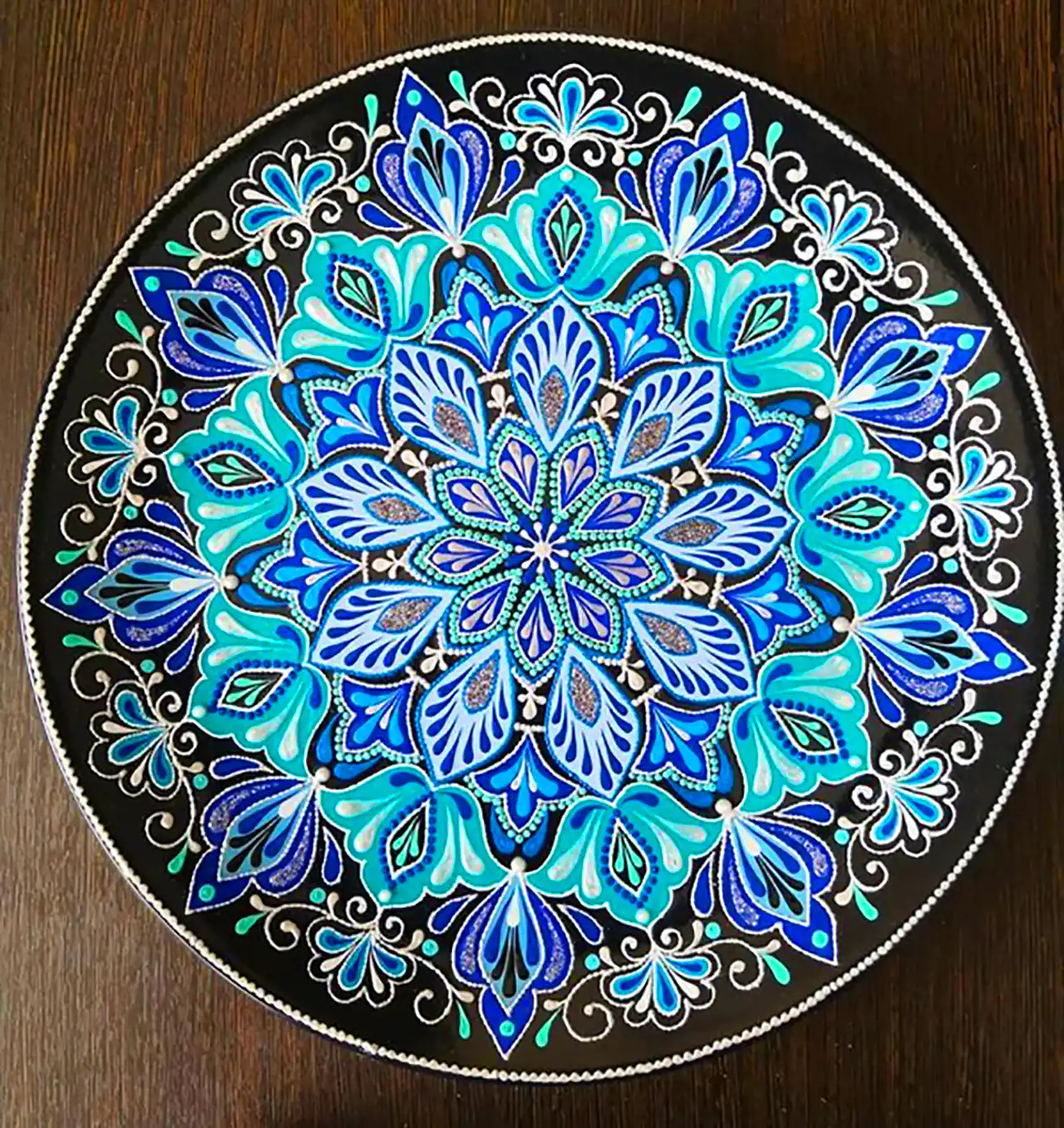 بشقاب ماندالا تزئینی