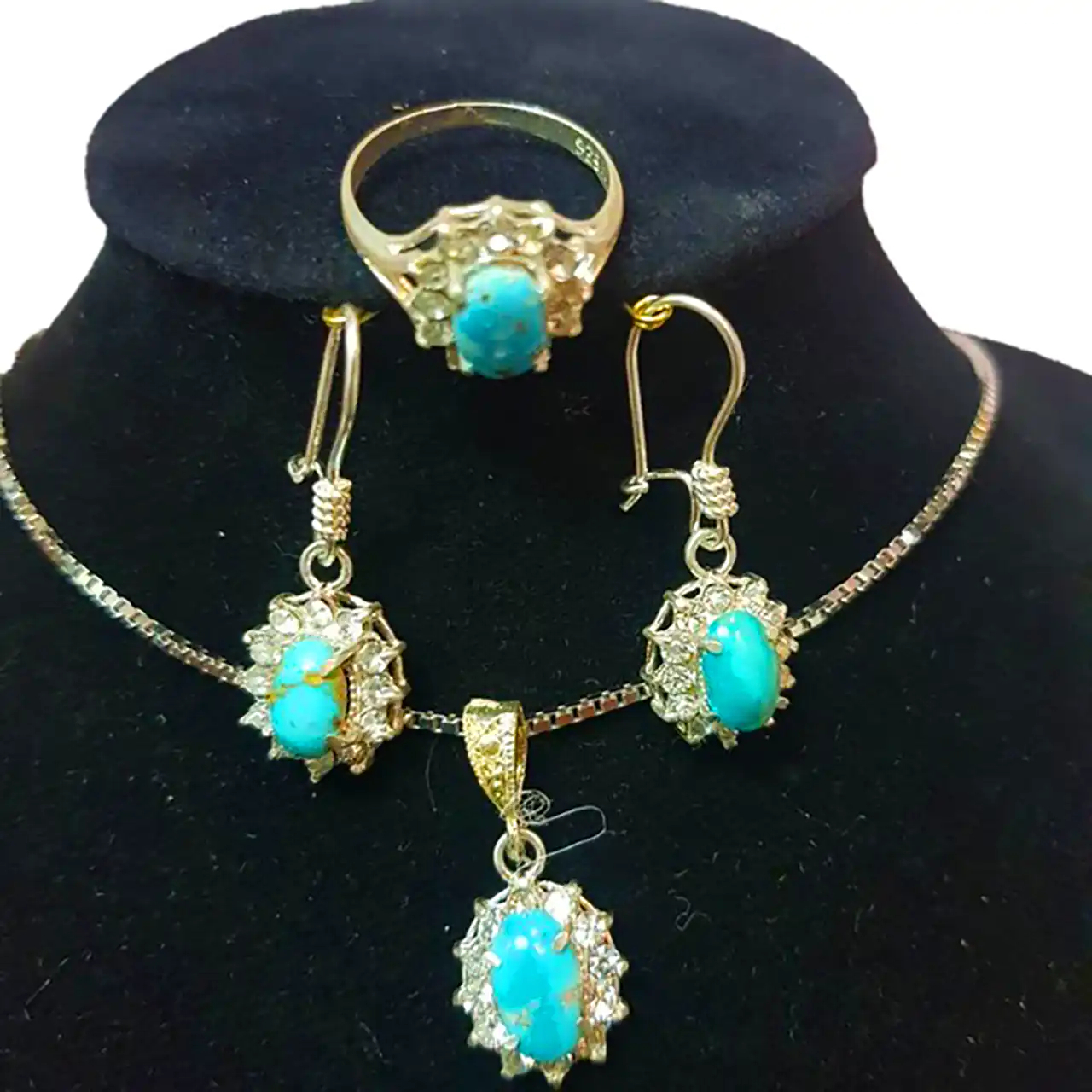 سرویس جواهرات فیروزه شیک 