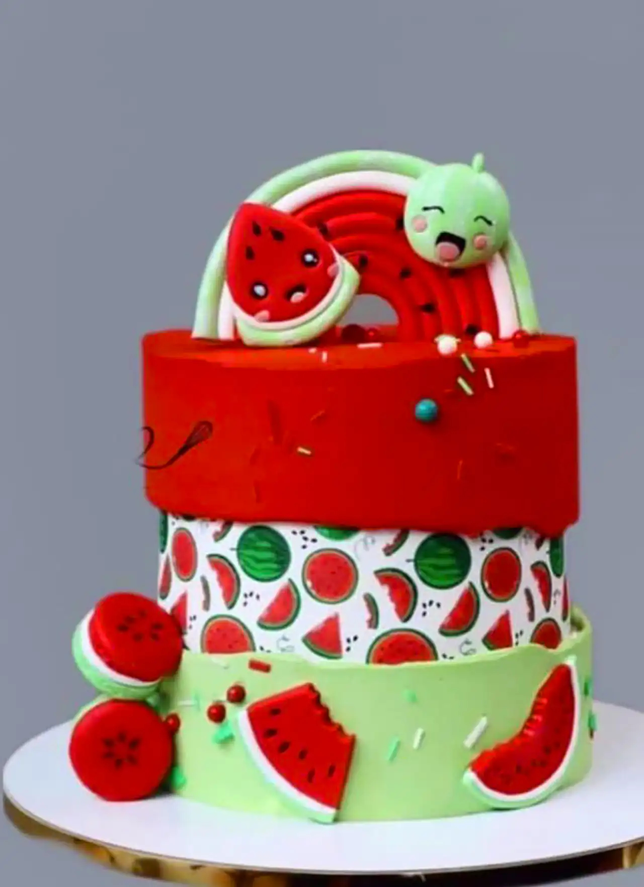 کیک هندوانه ای یلدایی