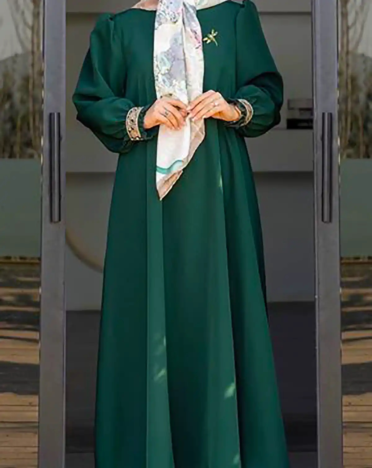پیراهن باحجاب سبز