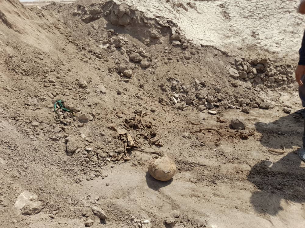 پیدا شدن پیکریک شهید در عملیات خاکبرداری منطقه شلمچه