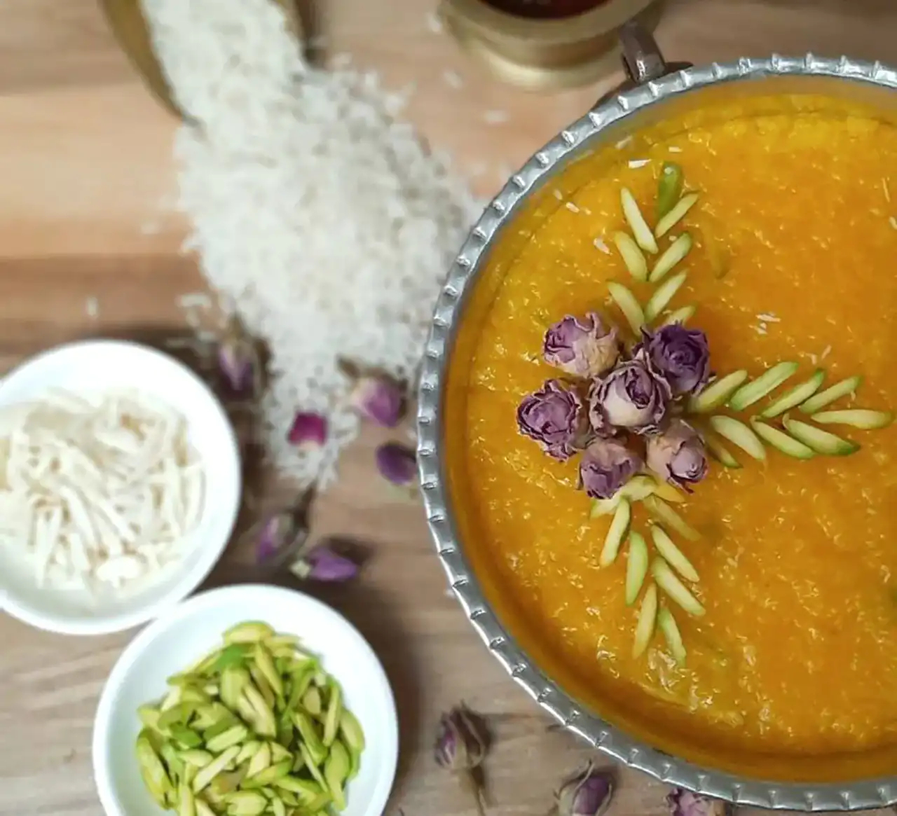 تزیین شله زرد برای ایام فاطمیه + بهترین ایده ها برای تزیین شله زرد برای ایام فاطمیه