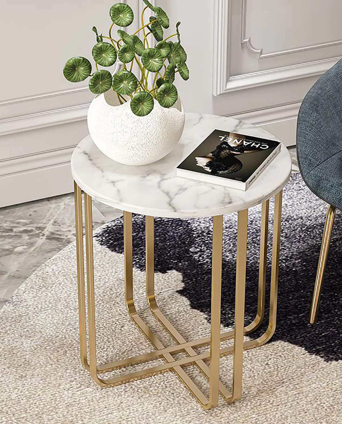 میز سنگی با پایه سنگی