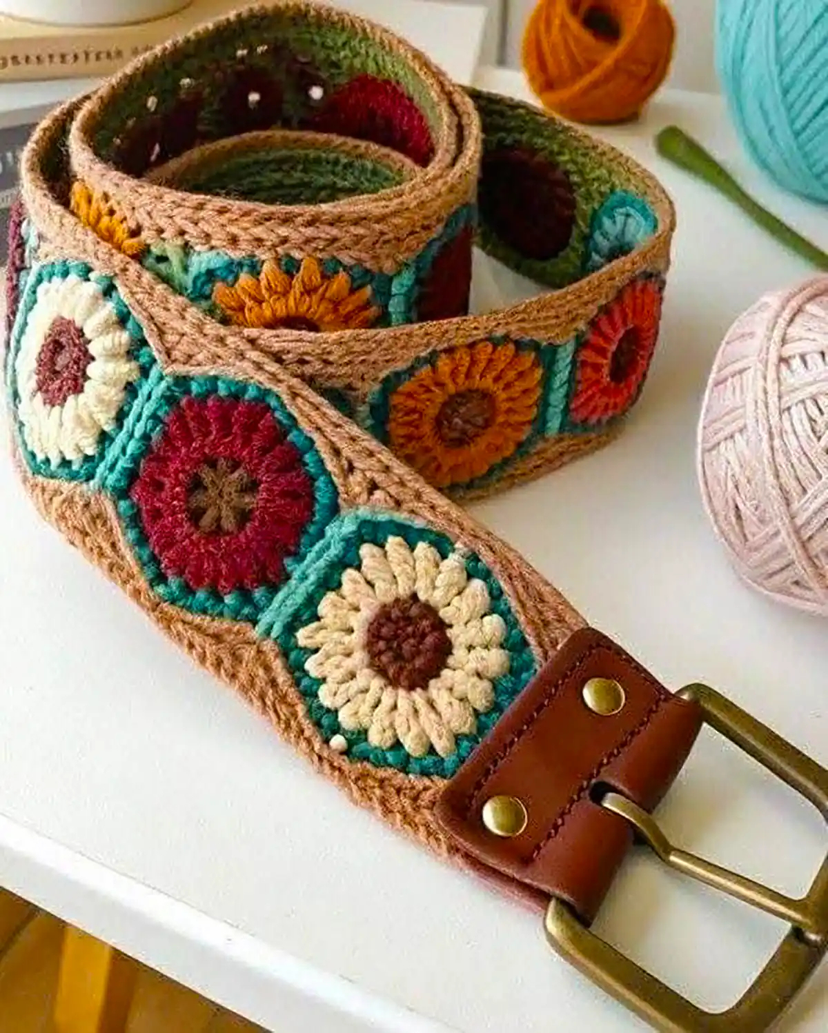 کمربند دخترانه بافتنی