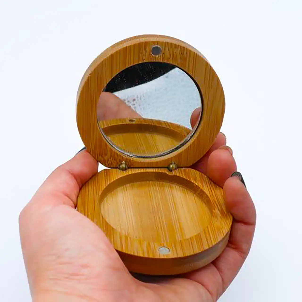 آینه دستی چوبی