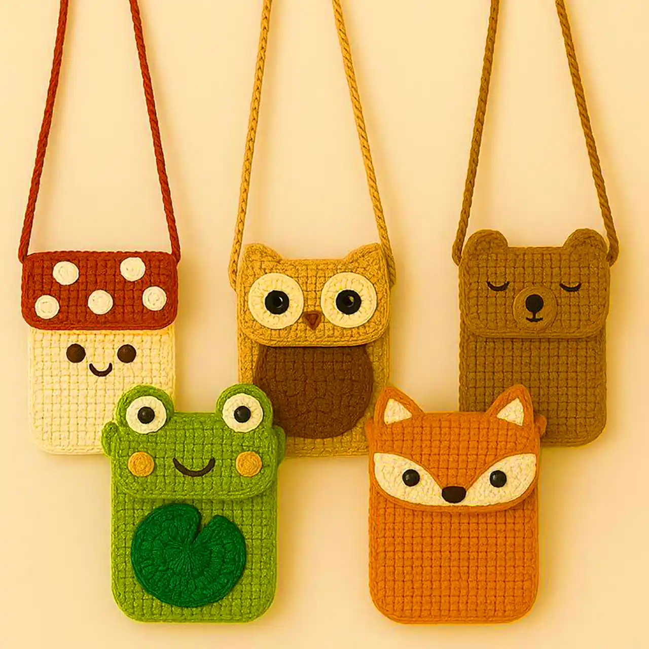 کیف بافتنی طرح حیوانات