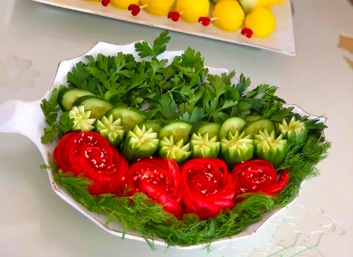 تزیین سبزی خوردن