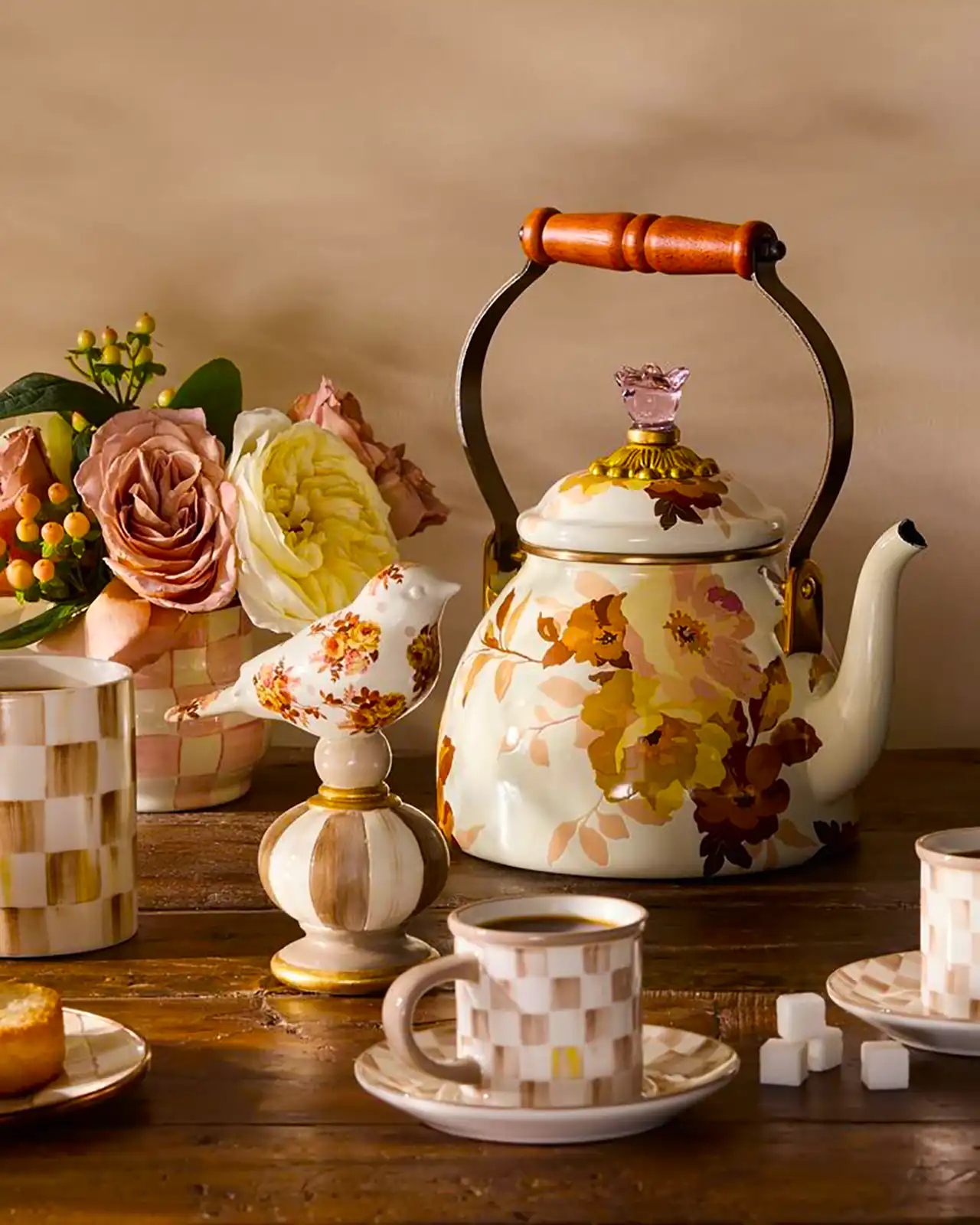 کتری سرامیکی طرح گل