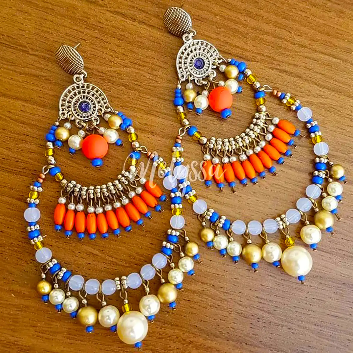 گوشواره حلقه ای مهره ای
