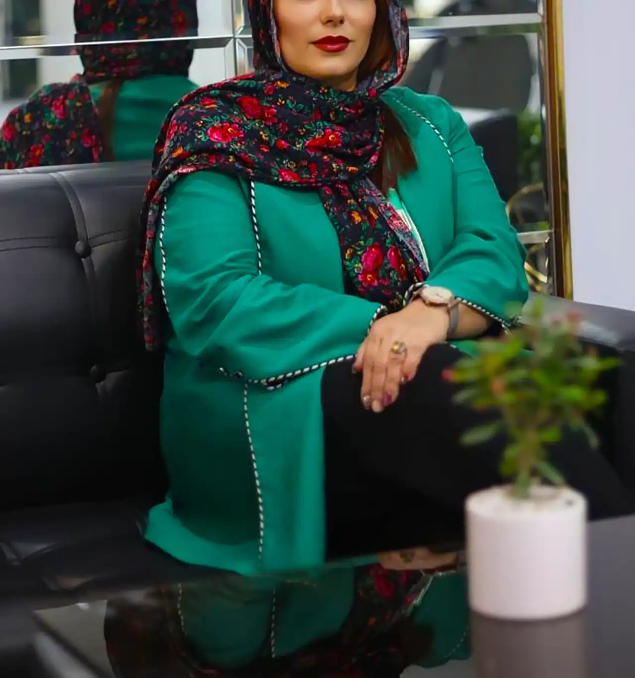 مانتو زنانه با رنگ سبز