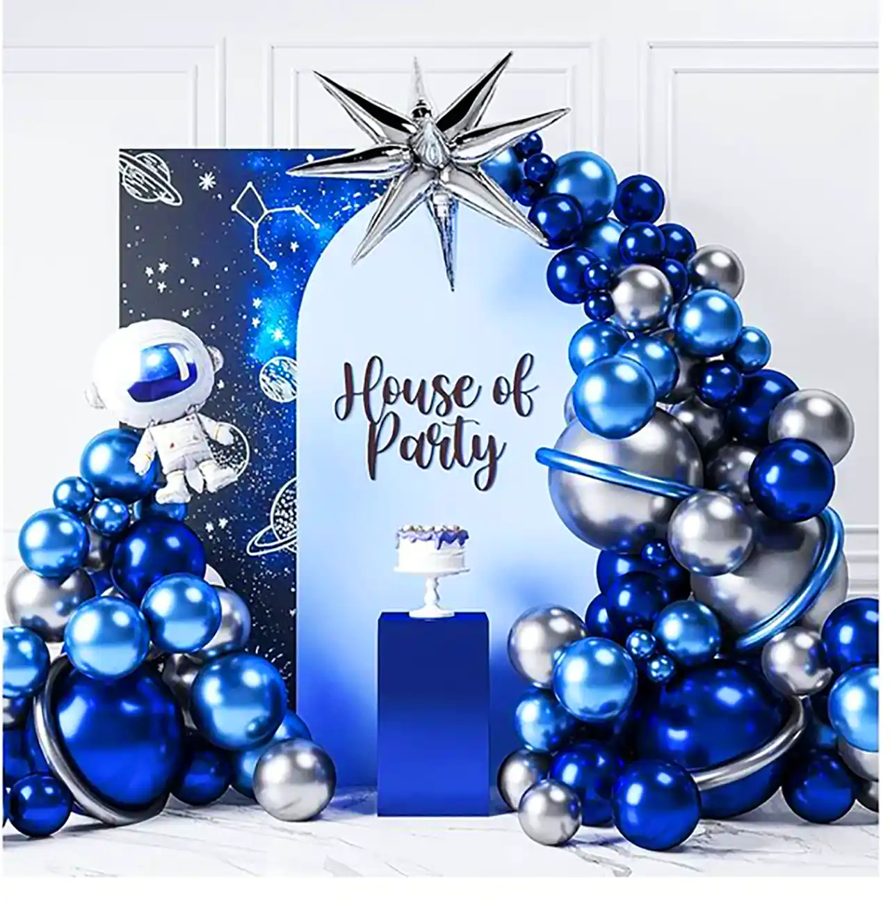 دکور جشن با تم آبی