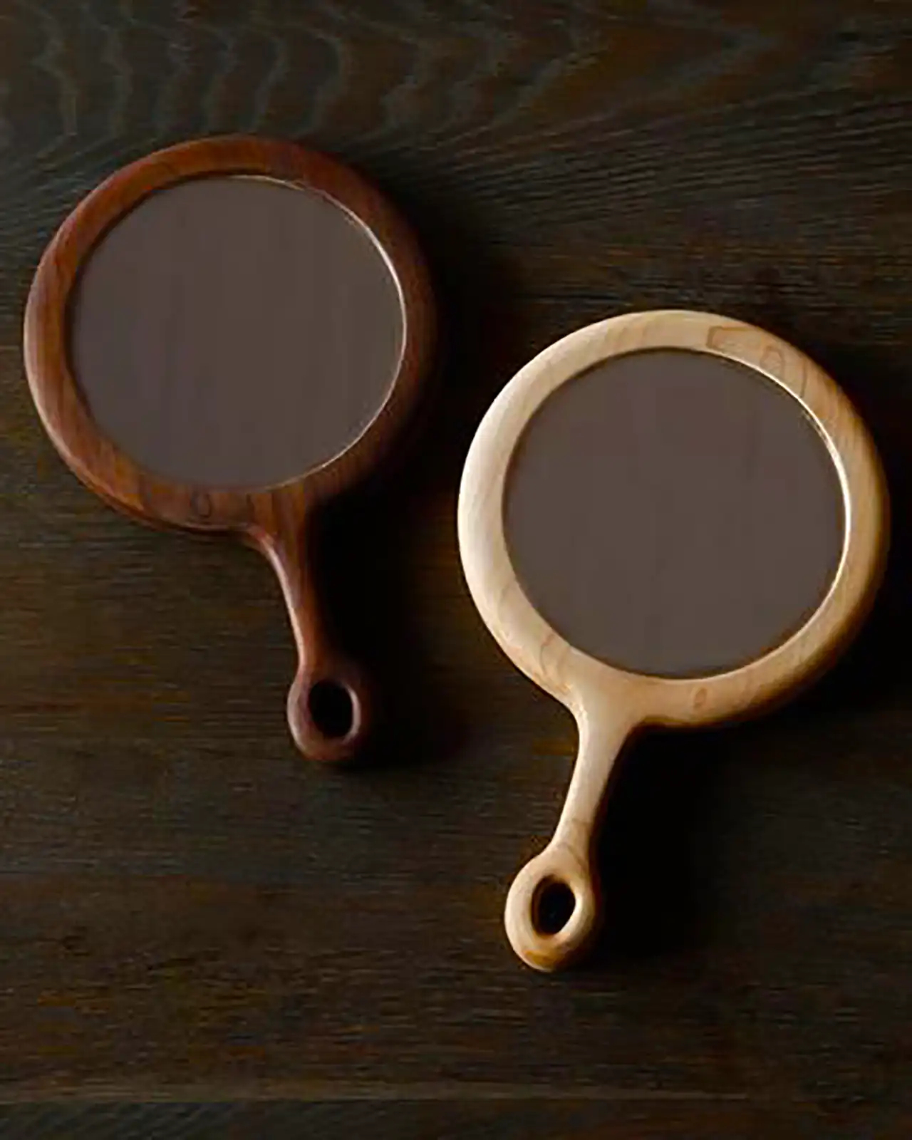 آینه دستی چوبی