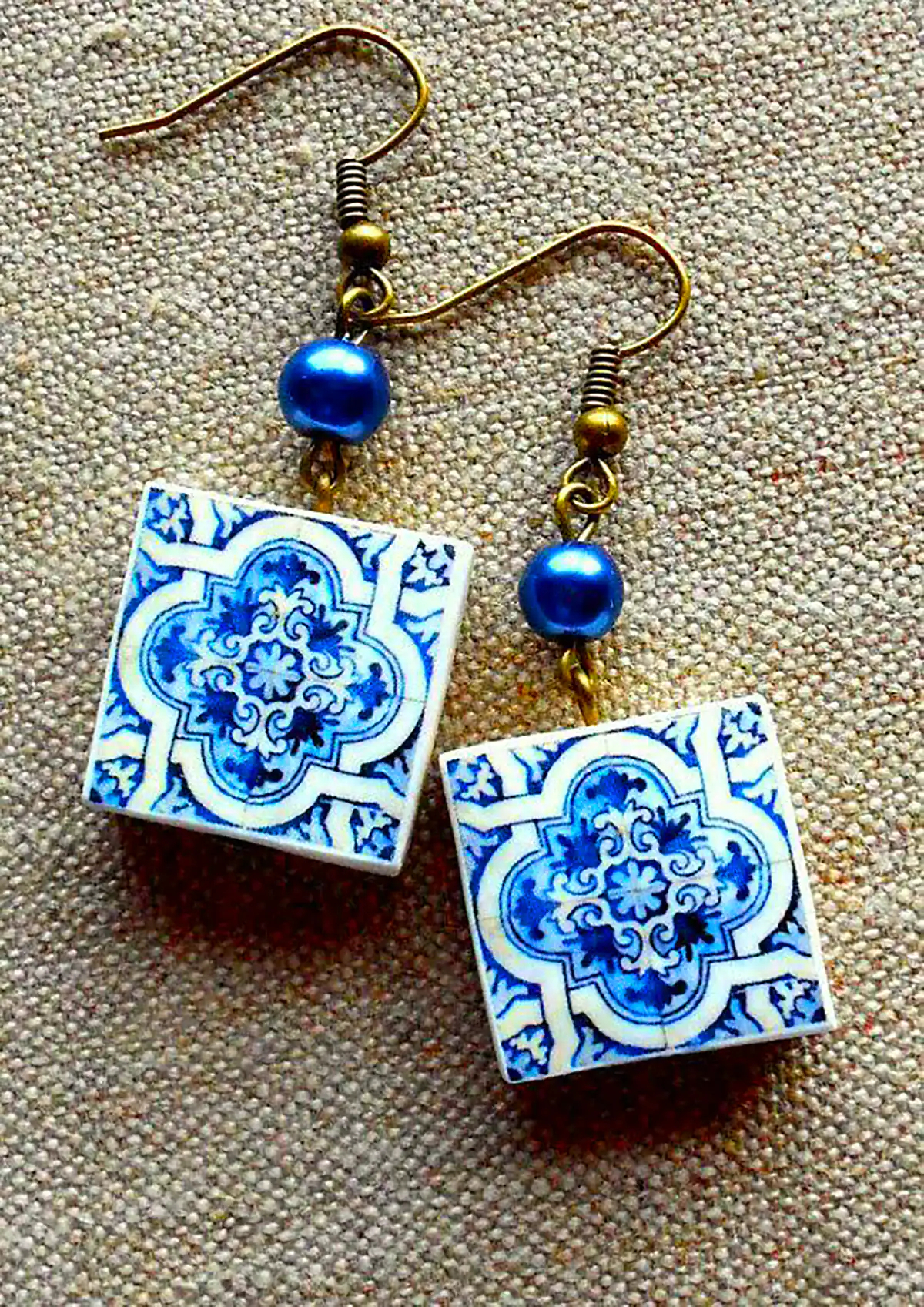 گوشواره طرح کاشی