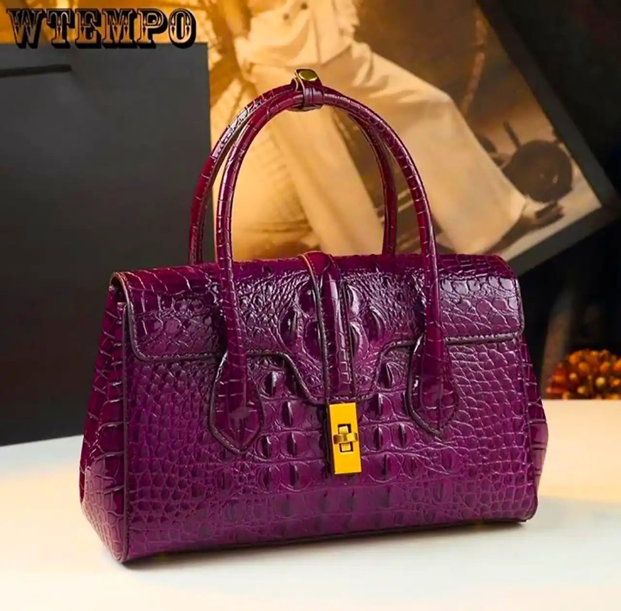 کیف چرمی زرشکی شیک 