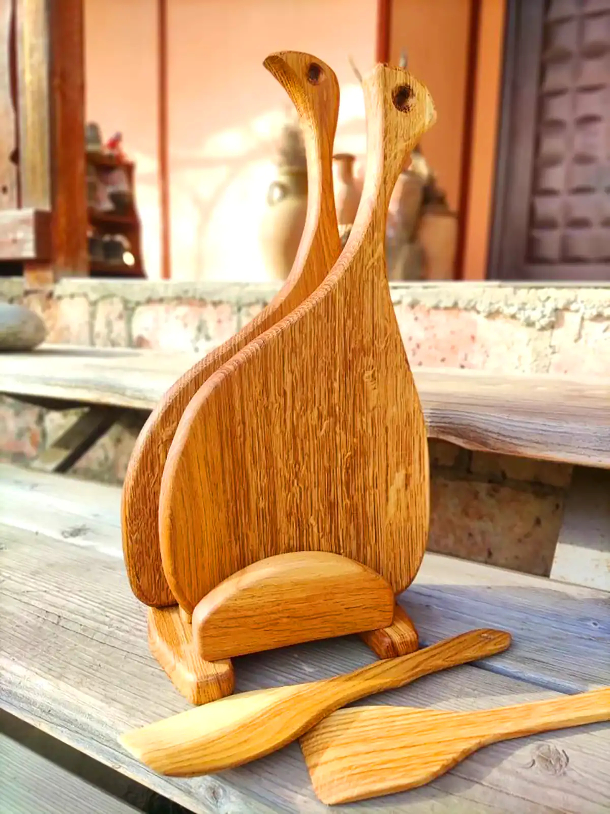 سینی سرو چوبی طرح حیوانات