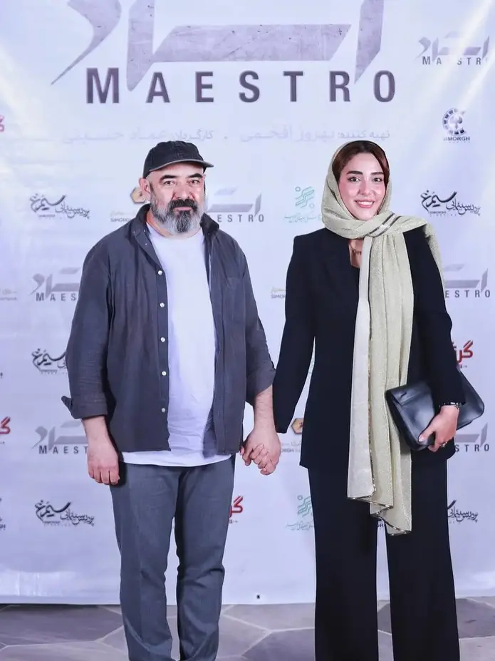 عکس| سفر زمان؛ «امیر مرجان» سریال رویای نیمه شب در کنار همسرش و در یک مراسم؛ سال 1403