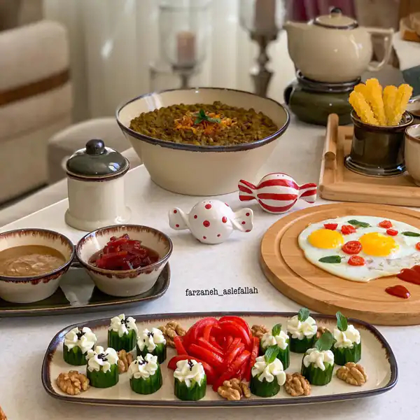 تزیین گوجه و خیار