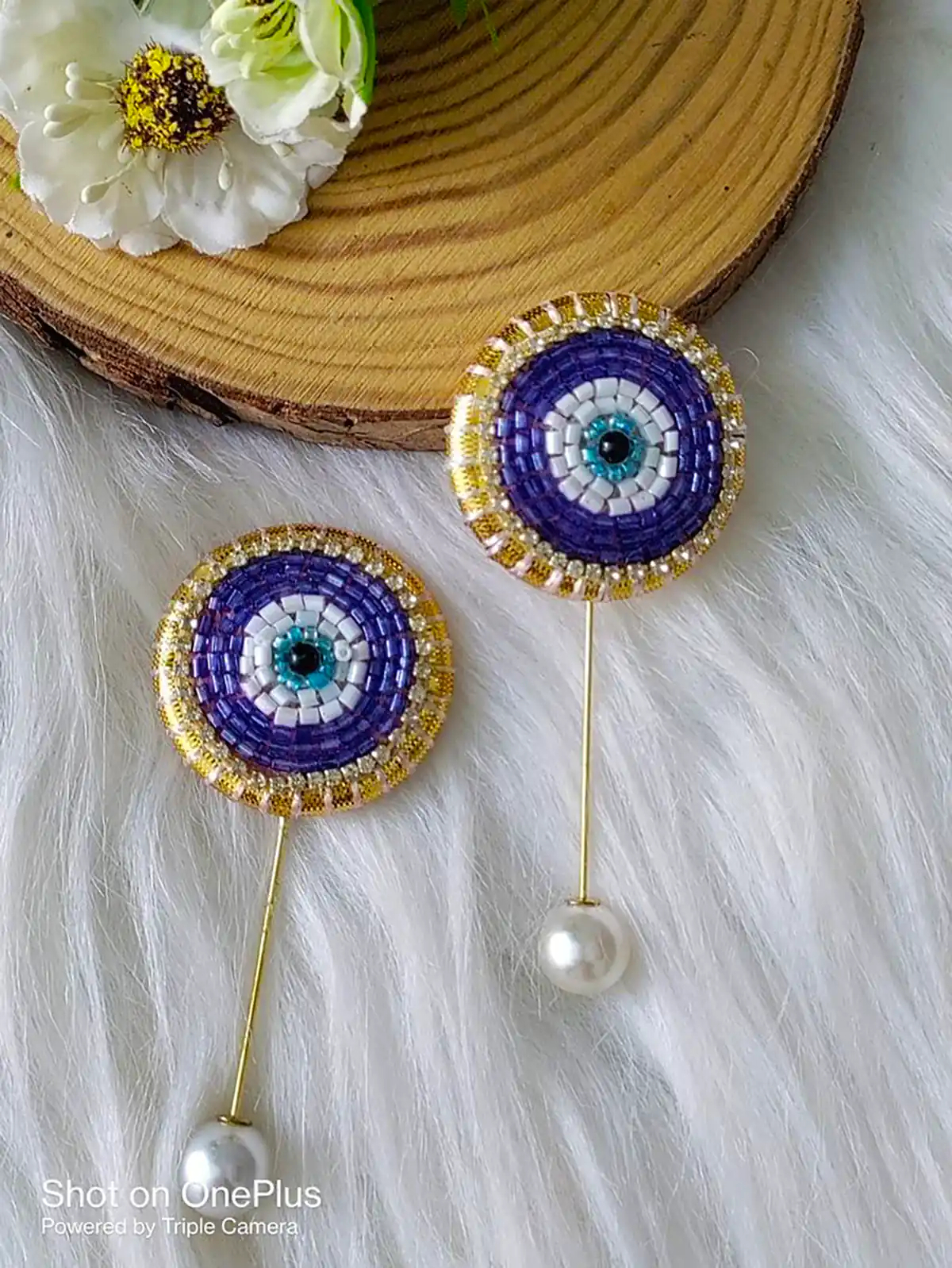 گوشواره چشم نظر دستساز