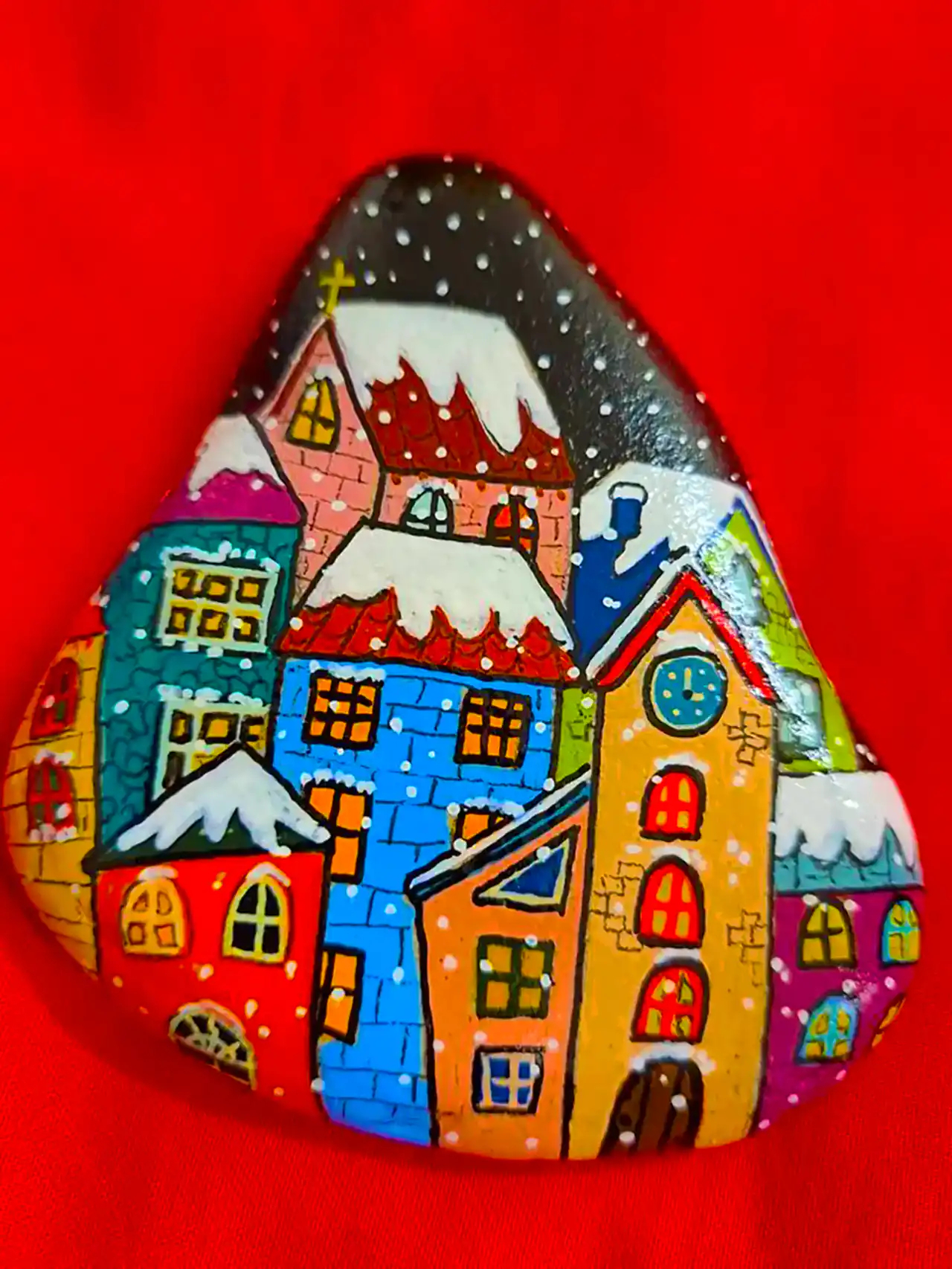 نقاشی روی سنگ رودخانه