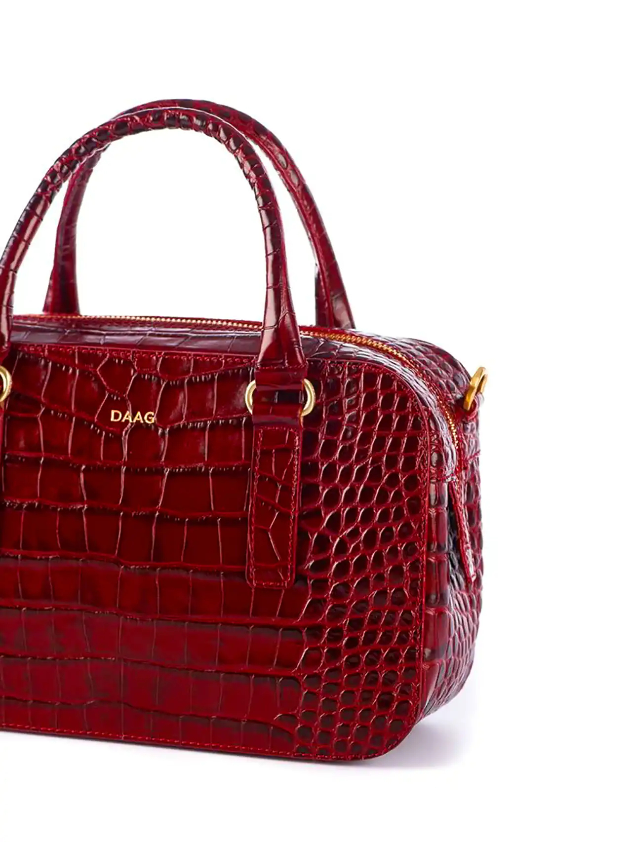 کیف چرمی زرشکی شیک 