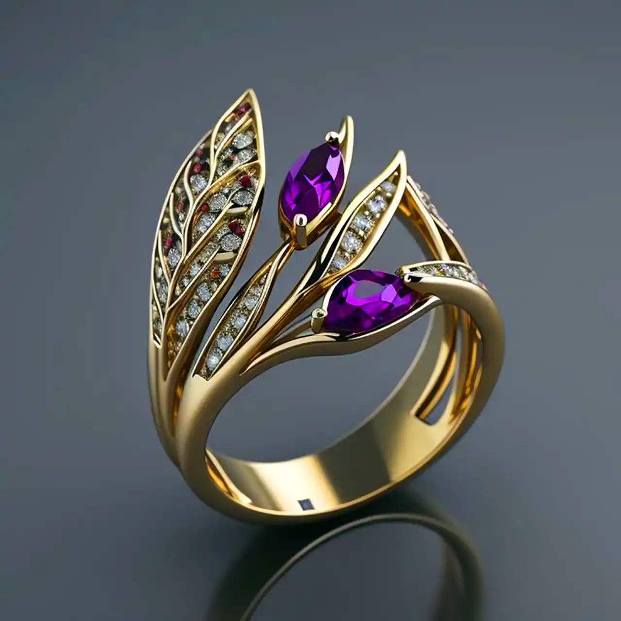 مدل انگشتر طراحی شده با هوش مصنوعی