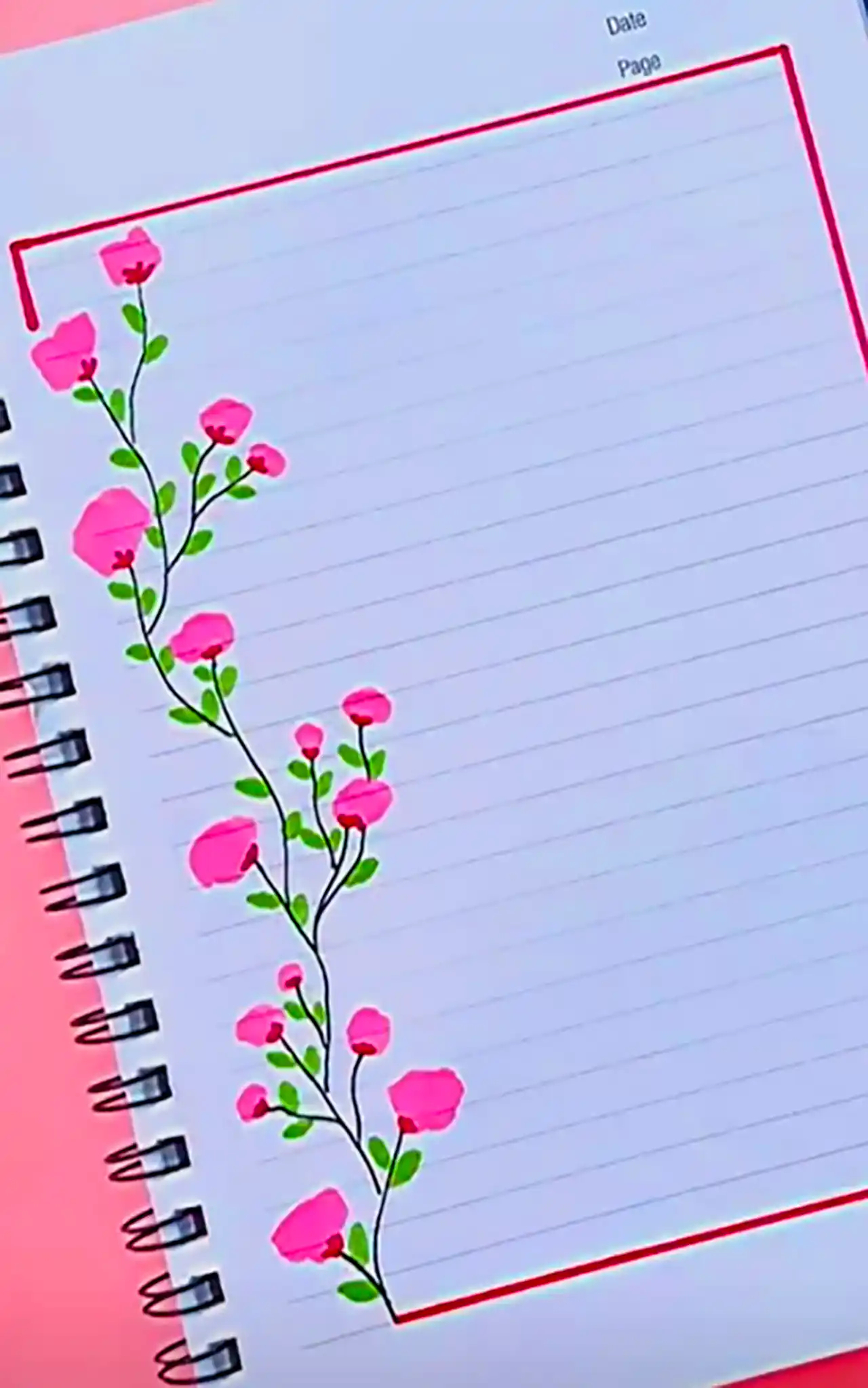 حاشیه رنگی برای دفتر مشق 