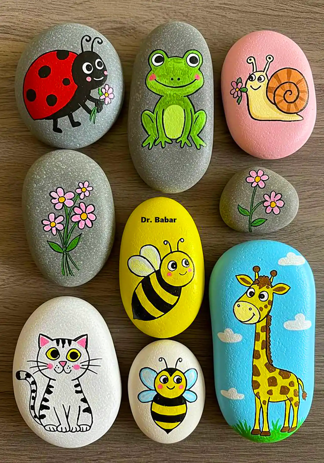 نقاشی حرفه ای روی قلوه سنگ 