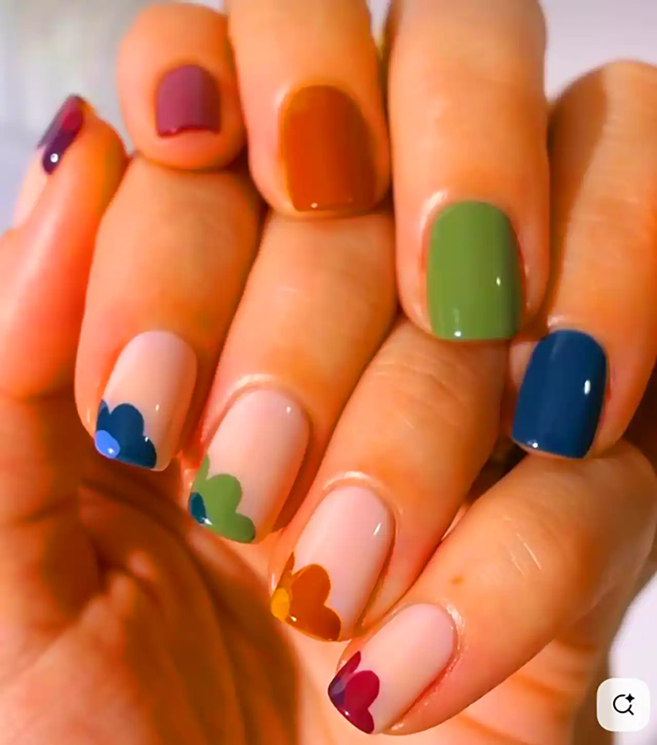 طرح ناخن مینیمال پاییزی