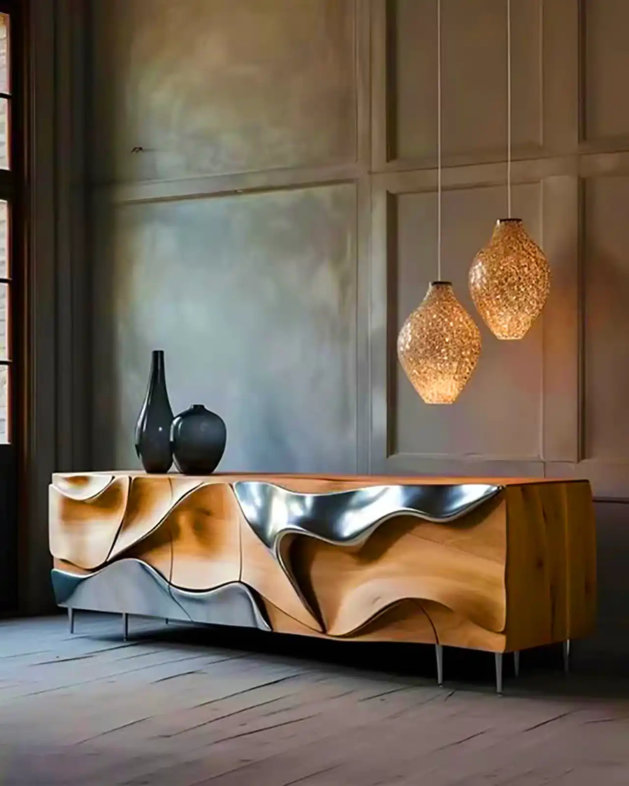 کنسول چوبی مدرن