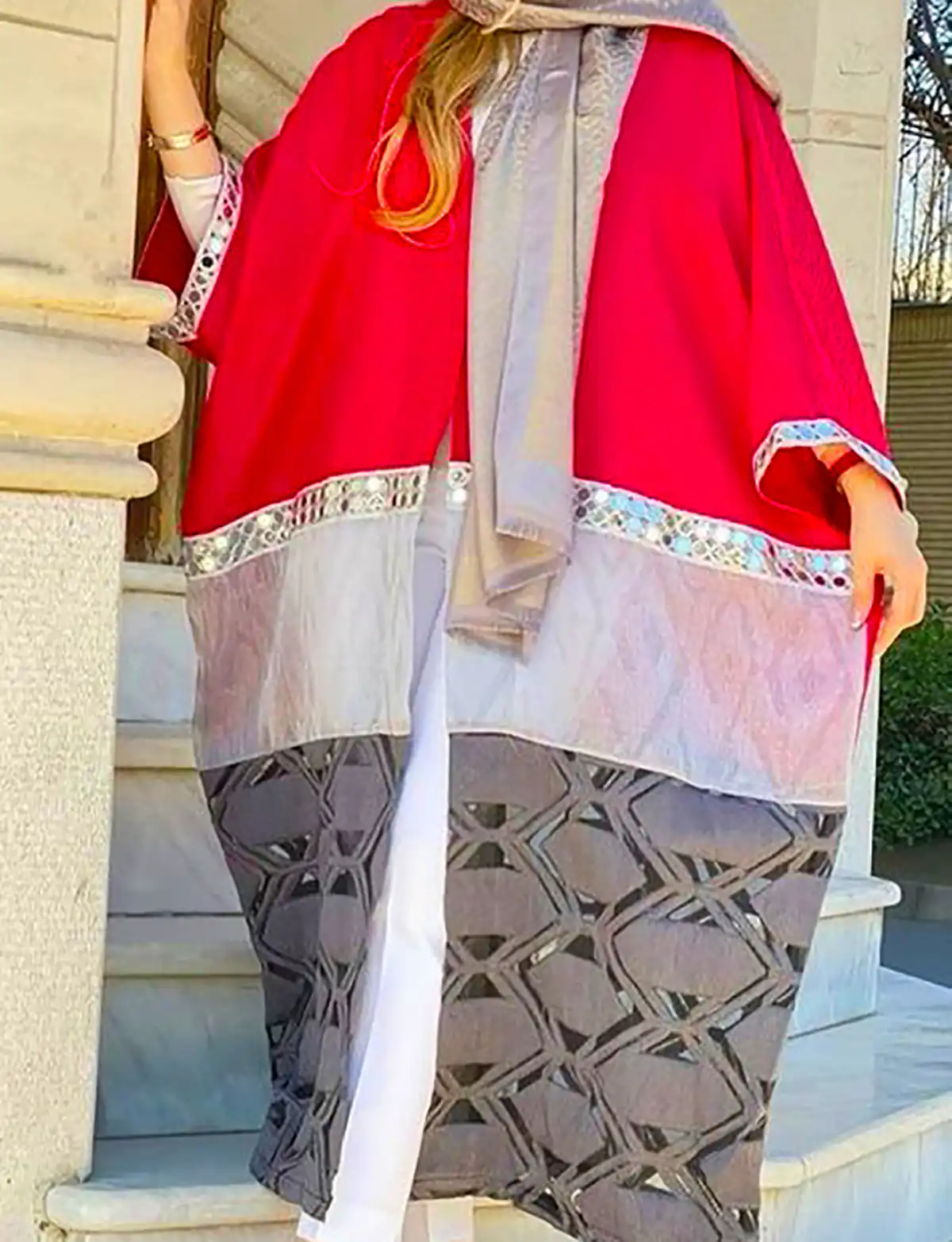 مانتو طرح دار مدرن 