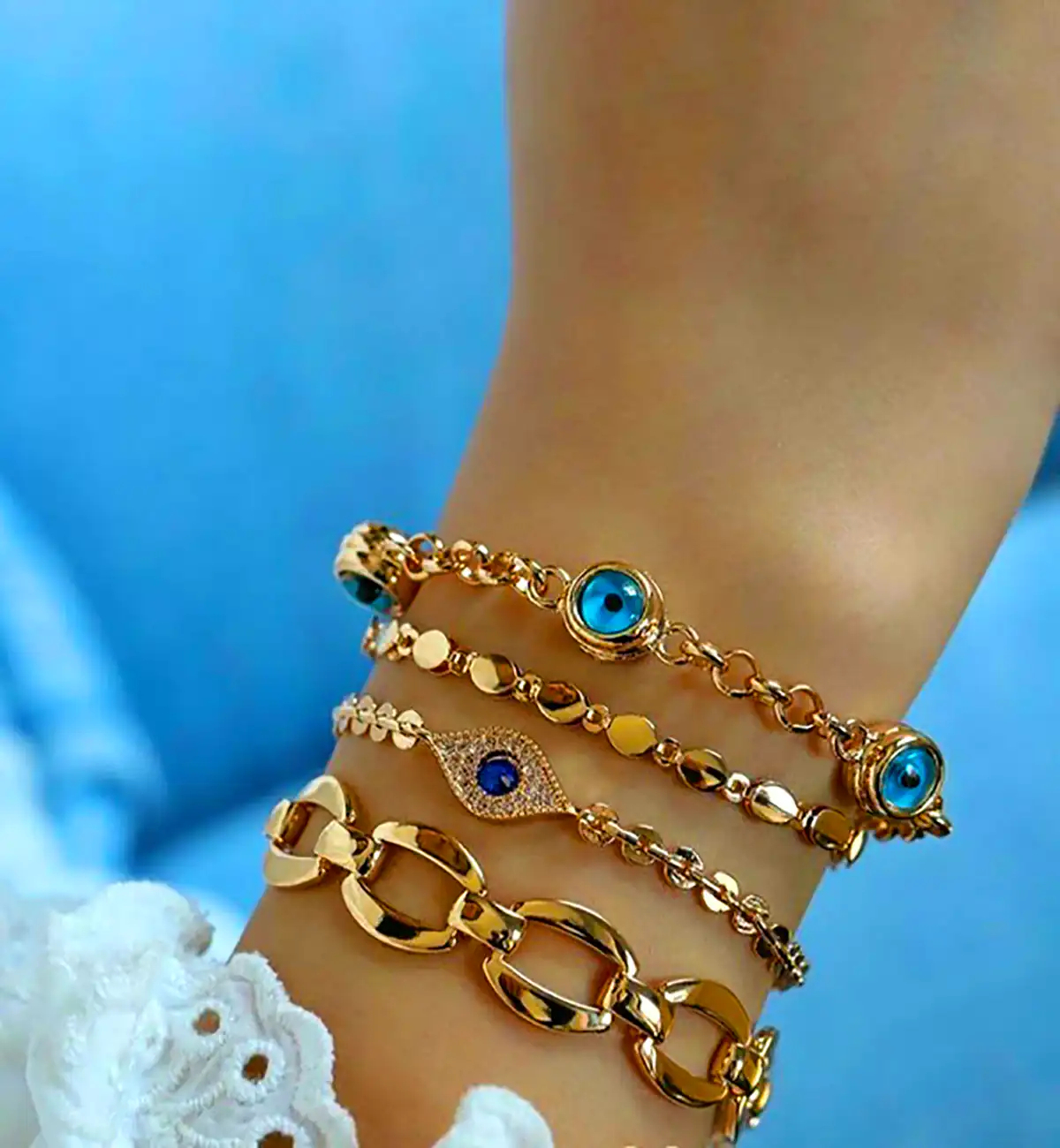 دستبند ست چندتایی طلا 