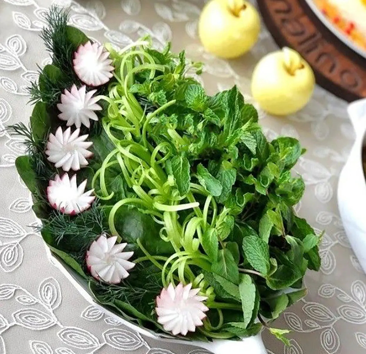 تزیین سبزی مجلسی
