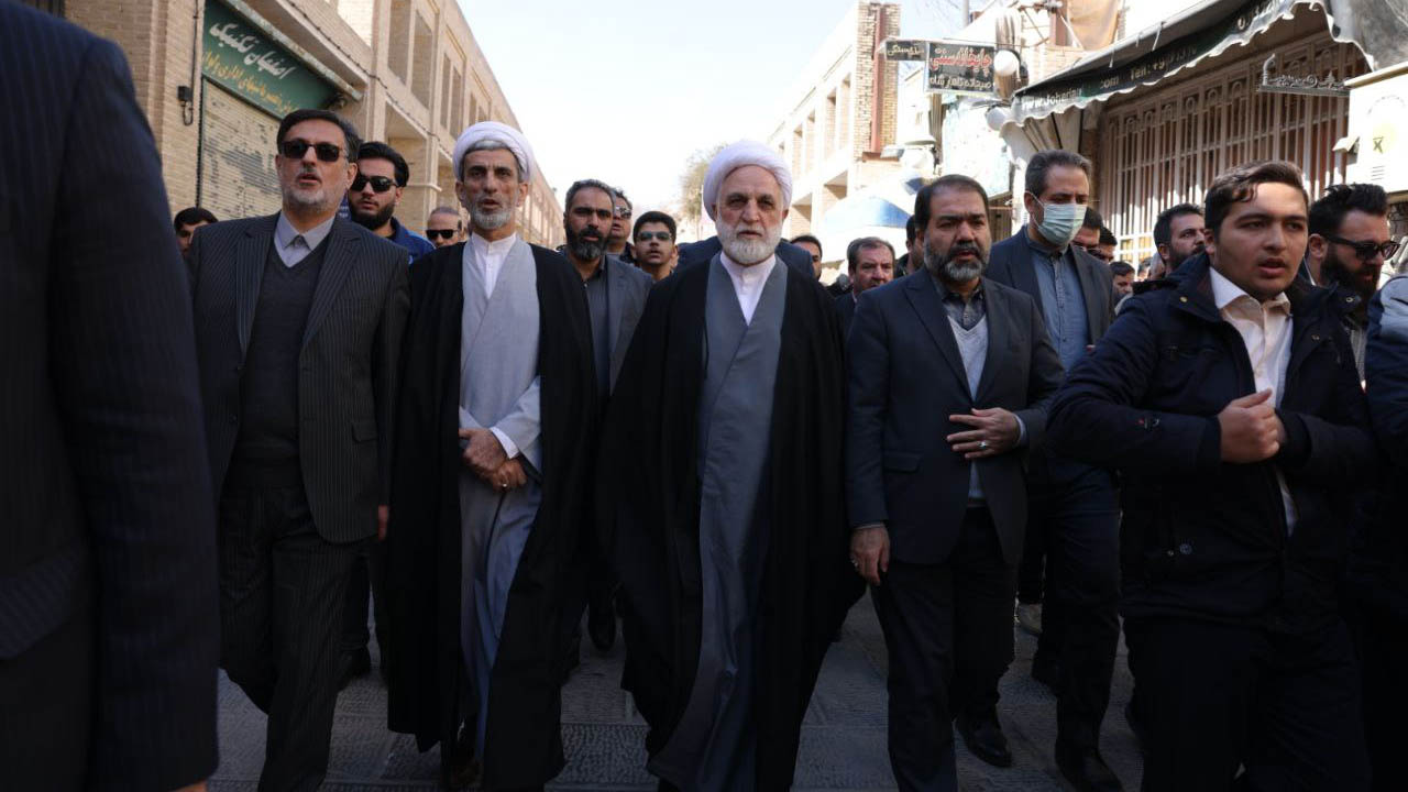 حضور رئیس قوه قضائیه در راهپیمایی باشکوه ۲۲ بهمن اصفهان - 1402
